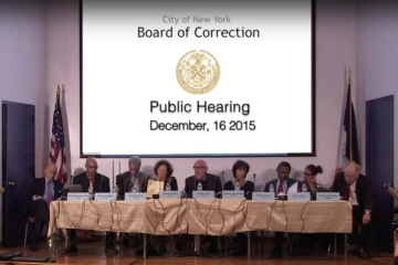 The NYC Board Of Correction oversees the city's jail system.