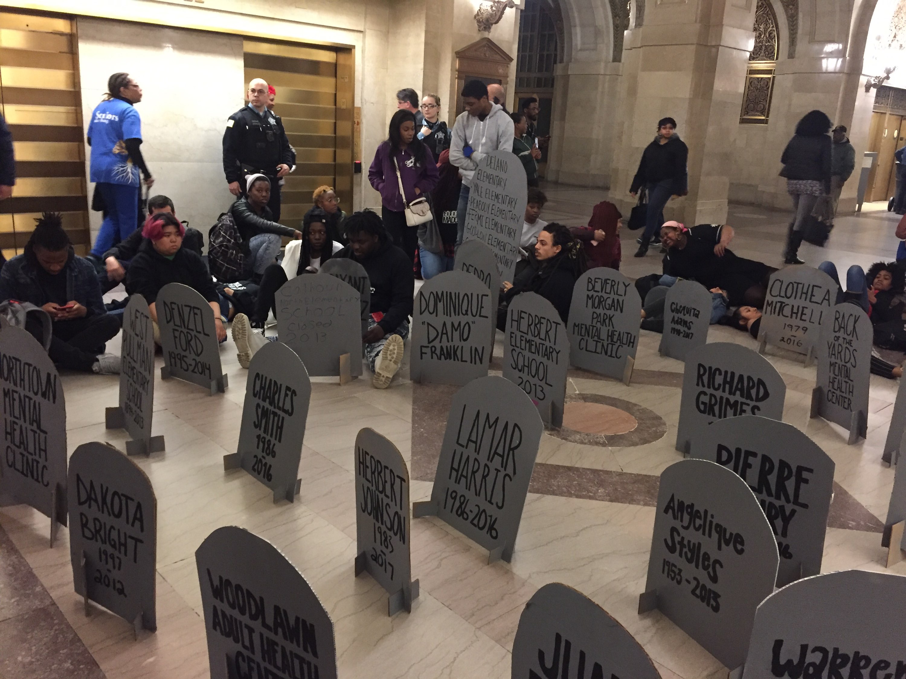 No Cop Academy Black Students Hold Sit In At Chicago City Hall